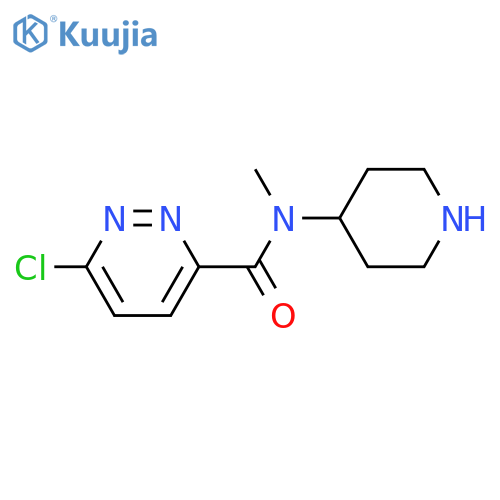 6-chloro-N-methyl-N-(piperidin-4-yl)pyridazine-3-carboxamide structure