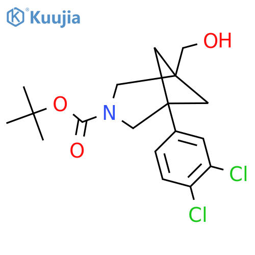 Tert-butyl 1-(3,4-dichlorophenyl)-5-(hydroxymethyl)-3-azabicyclo[3.1.1]heptane-3-carboxylate structure
