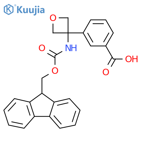 3-[3-({[(9H-fluoren-9-yl)methoxy]carbonyl}amino)oxetan-3-yl]benzoic acid structure