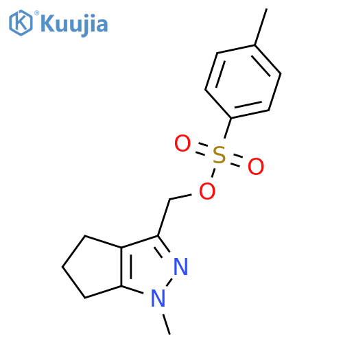 {1-methyl-1H,4H,5H,6H-cyclopenta[c]pyrazol-3-yl}methyl 4-methylbenzene-1-sulfonate structure