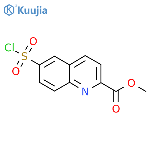 Methyl 6-(chlorosulfonyl)quinoline-2-carboxylate structure