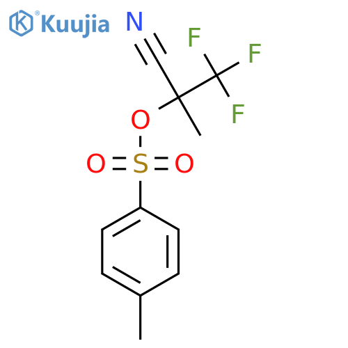 3,3,3-Trifluoro-2-methyl-2-[(4-methylbenzenesulfonyl)oxy]propanenitrile structure