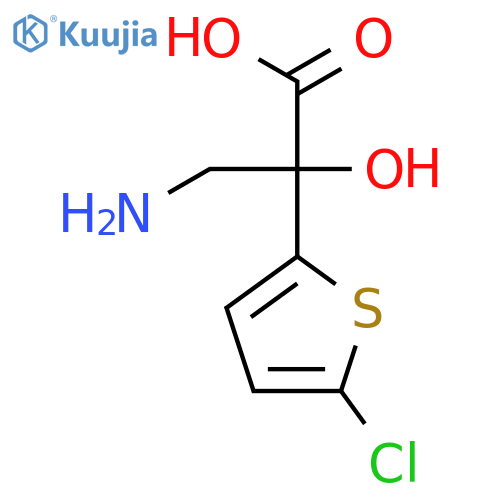 3-Amino-2-(5-chlorothiophen-2-yl)-2-hydroxypropanoic acid structure
