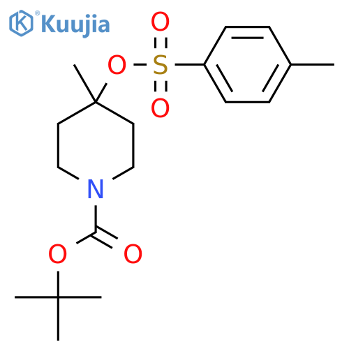 Tert-butyl 4-methyl-4-[(4-methylbenzenesulfonyl)oxy]piperidine-1-carboxylate structure