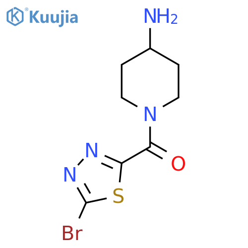 1-(5-Bromo-1,3,4-thiadiazole-2-carbonyl)piperidin-4-amine structure
