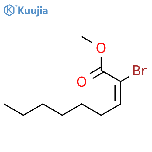 2-Nonenoic acid, 2-bromo-, methyl ester, (2E)- structure