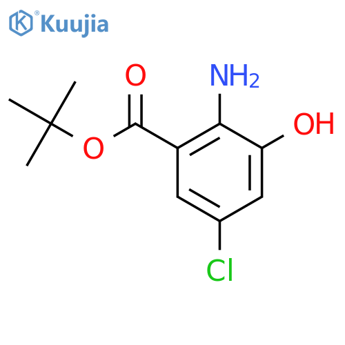 Tert-butyl 2-amino-5-chloro-3-hydroxybenzoate structure