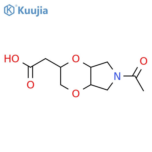 2-{6-acetyl-hexahydro-2H-[1,4]dioxino[2,3-c]pyrrol-2-yl}acetic acid structure