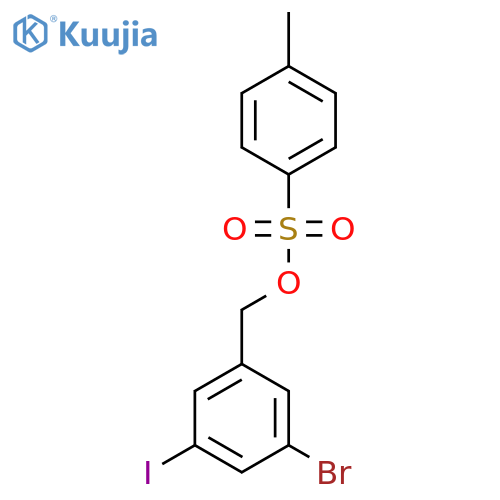(3-Bromo-5-iodophenyl)methyl 4-methylbenzene-1-sulfonate structure