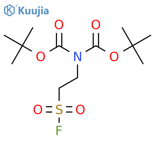 tert-butyl N-[(tert-butoxy)carbonyl]-N-[2-(fluorosulfonyl)ethyl]carbamate structure