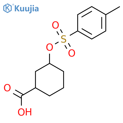 3-[(4-Methylbenzenesulfonyl)oxy]cyclohexane-1-carboxylic acid structure