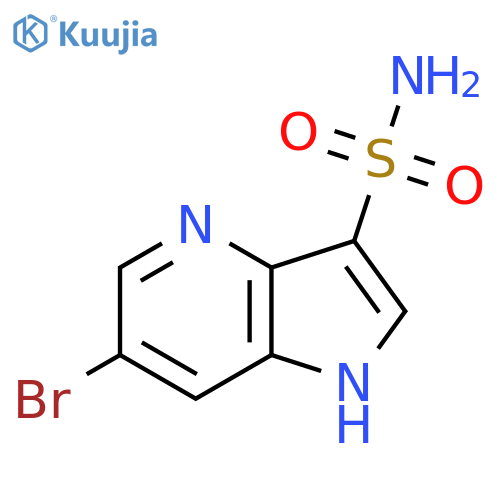 6-bromo-1H-pyrrolo3,2-bpyridine-3-sulfonamide structure