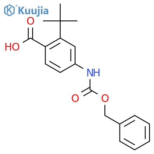 4-{[(Benzyloxy)carbonyl]amino}-2-tert-butylbenzoic acid structure