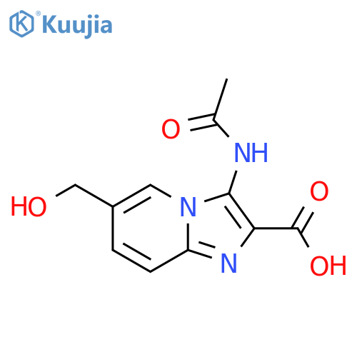 3-Acetamido-6-(hydroxymethyl)imidazo[1,2-a]pyridine-2-carboxylic acid structure