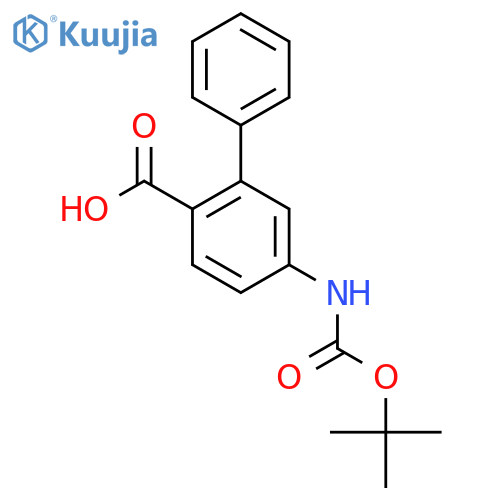 5-{[(Tert-butoxy)carbonyl]amino}-[1,1'-biphenyl]-2-carboxylic acid structure