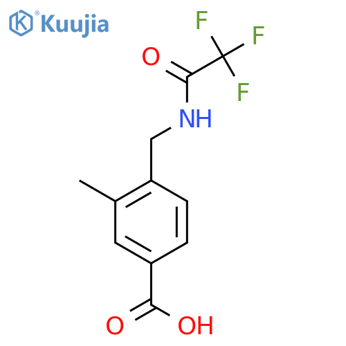 3-Methyl-4-[(2,2,2-trifluoroacetamido)methyl]benzoic acid structure