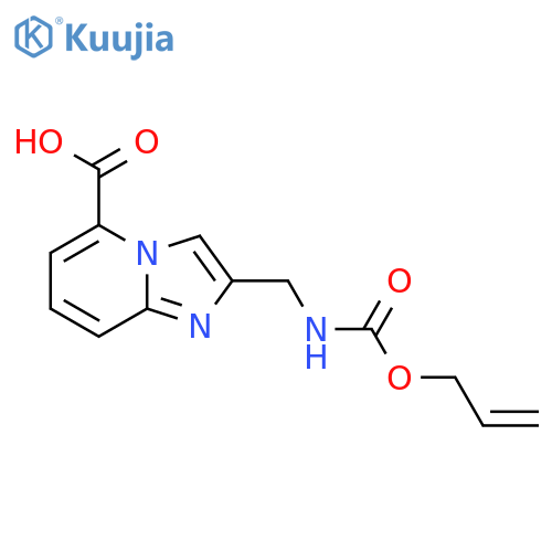2-({[(Prop-2-en-1-yloxy)carbonyl]amino}methyl)imidazo[1,2-a]pyridine-5-carboxylic acid structure