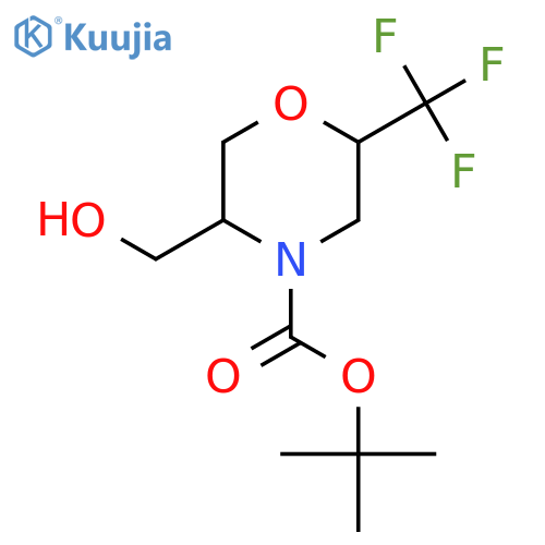Tert-butyl 5-(hydroxymethyl)-2-(trifluoromethyl)morpholine-4-carboxylate structure