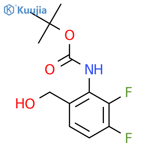 tert-butyl N-[2,3-difluoro-6-(hydroxymethyl)phenyl]carbamate structure