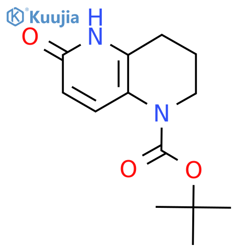Tert-butyl 6-hydroxy-1,2,3,4-tetrahydro-1,5-naphthyridine-1-carboxylate structure