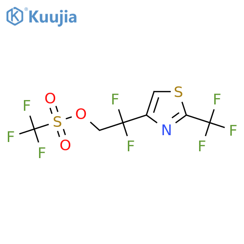 2,2-Difluoro-2-[2-(trifluoromethyl)-1,3-thiazol-4-yl]ethyl trifluoromethanesulfonate structure