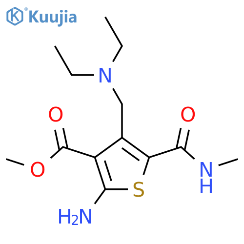 methyl 2-amino-4-(diethylamino)methyl-5-(methylcarbamoyl)thiophene-3-carboxylate structure
