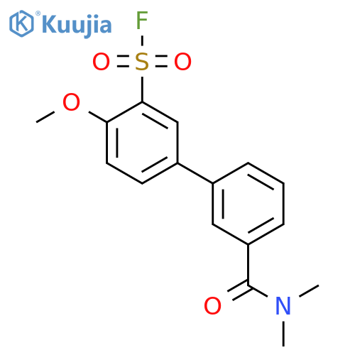 3'-(Dimethylcarbamoyl)-4-methoxy-[1,1'-biphenyl]-3-sulfonyl fluoride structure