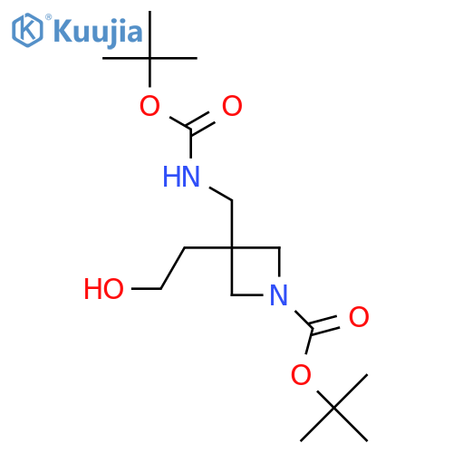 Tert-butyl 3-({[(tert-butoxy)carbonyl]amino}methyl)-3-(2-hydroxyethyl)azetidine-1-carboxylate structure