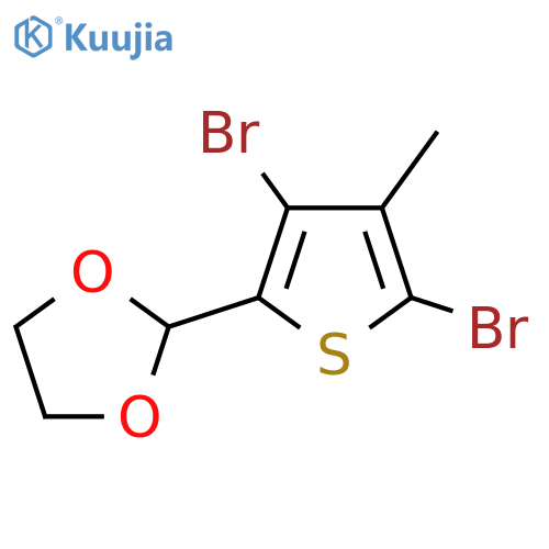2-(3,5-Dibromo-4-methylthiophen-2-yl)-1,3-dioxolane structure