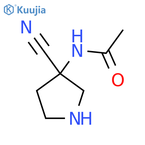 N-(3-cyanopyrrolidin-3-yl)acetamide structure