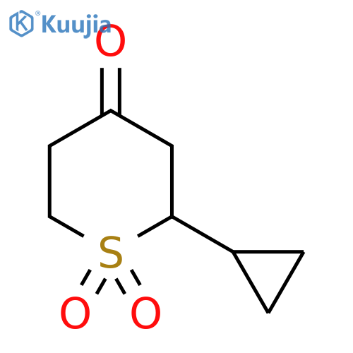 2-Cyclopropyl-1lambda6-thiane-1,1,4-trione structure