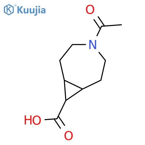 4-Acetyl-4-azabicyclo[5.1.0]octane-8-carboxylic acid structure