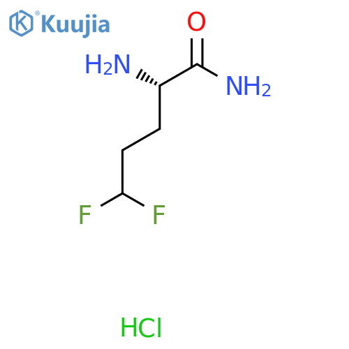 (2S)-2-amino-5,5-difluoropentanamide hydrochloride structure
