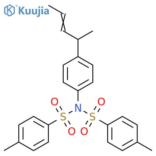 Benzenesulfonamide,4-methyl-N-[4-(1-methyl-2-butenyl)phenyl]-N-[(4-methylphenyl)sulfonyl]- structure