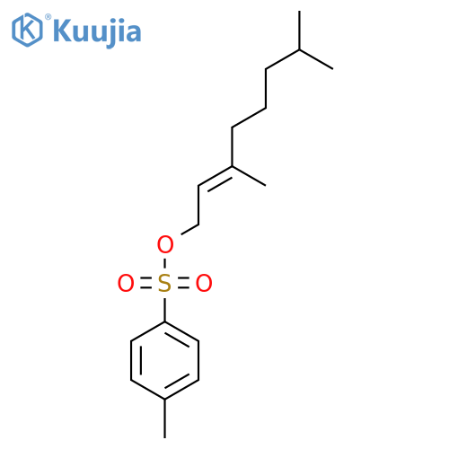 (2E)-3,7-dimethyloct-2-en-1-yl 4-methylbenzene-1-sulfonate structure