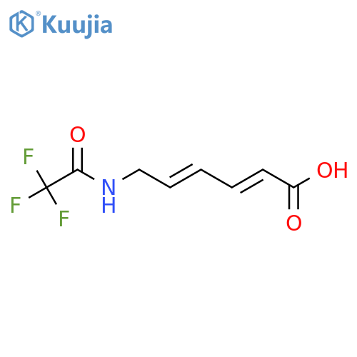 (2E,4E)-6-(2,2,2-trifluoroacetamido)hexa-2,4-dienoic acid structure