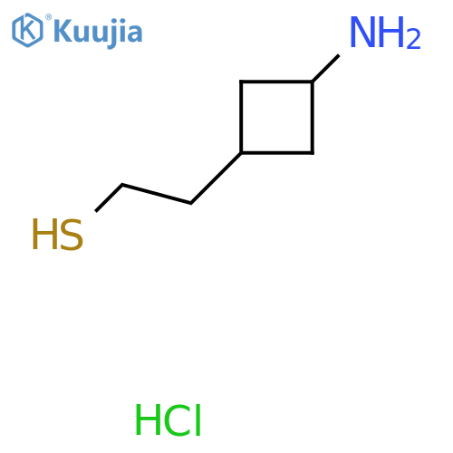 2-(3-Aminocyclobutyl)ethane-1-thiol hydrochloride structure