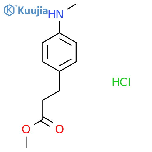 Methyl 3-[4-(methylamino)phenyl]propanoate hydrochloride structure
