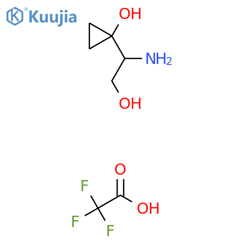 1-(1-Amino-2-hydroxyethyl)cyclopropan-1-ol; trifluoroacetic acid structure