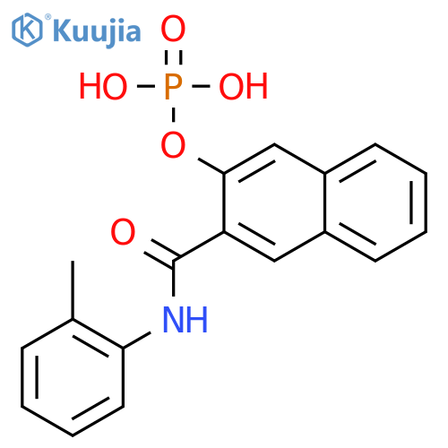 2-Naphthalenecarboxamide,N-(2-methylphenyl)-3-(phosphonooxy)- structure