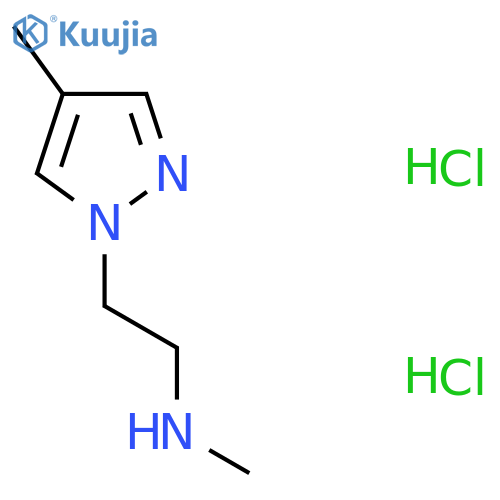 methyl[2-(4-methyl-1H-pyrazol-1-yl)ethyl]amine dihydrochloride structure