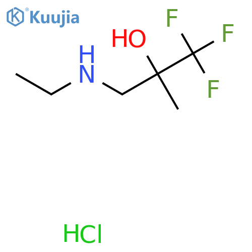 3-(ethylamino)-1,1,1-trifluoro-2-methylpropan-2-ol
hydrochloride structure