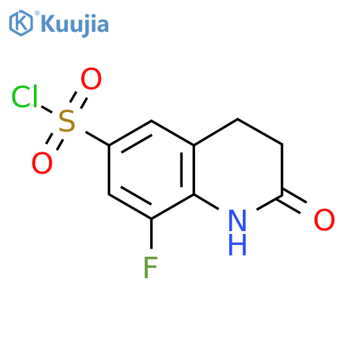 8-Fluoro-2-oxo-1,2,3,4-tetrahydroquinoline-6-sulfonyl chloride structure
