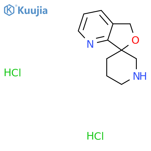 5H-spiro[furo[3,4-b]pyridine-7,3'-piperidine] dihydrochloride structure