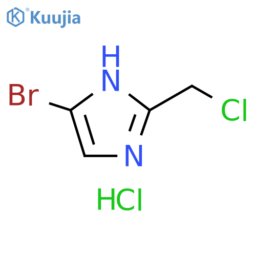 1H-Imidazole, 5-bromo-2-(chloromethyl)-, hydrochloride (1:1) structure