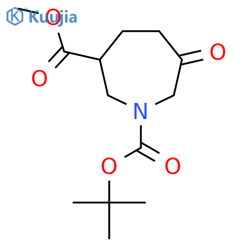 1-Tert-butyl 3-methyl 6-oxoazepane-1,3-dicarboxylate structure
