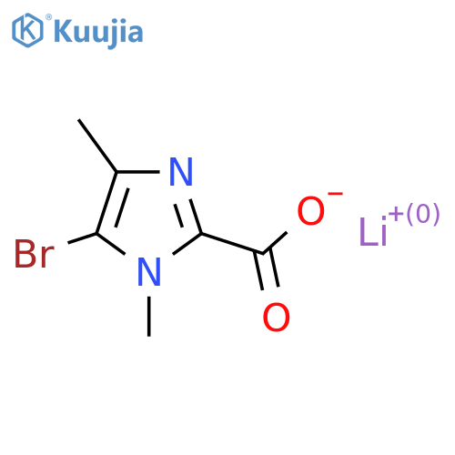 lithium(1+) ion 5-bromo-1,4-dimethyl-1H-imidazole-2-carboxylate structure