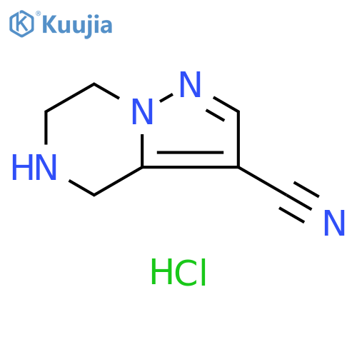 4,5,6,7-tetrahydropyrazolo[1,5-a]pyrazine-3-carbonitrile hydrochloride structure