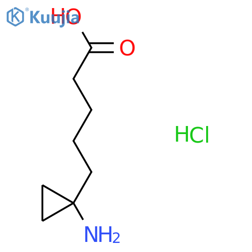 5-(1-Aminocyclopropyl)pentanoic acid hydrochloride structure