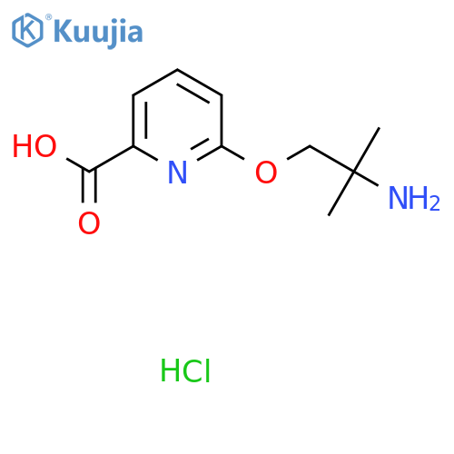 6-(2-Amino-2-methylpropoxy)pyridine-2-carboxylic acid hydrochloride structure